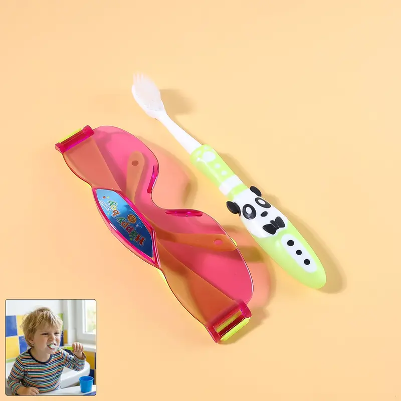 Playful Kids' Dental Care Set: Cartoon Toothbrush + Fun Sunglasses Toy 1