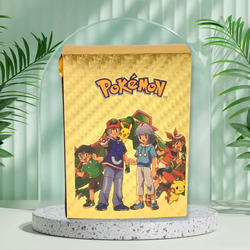 Pokémon-Inspired Golden Trading Card Set – Collectible Deck (55 Cards, Mixed Designs) 1