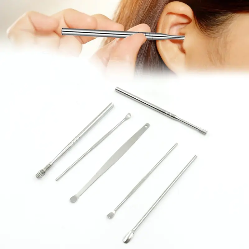 Portable Ear Wax Removal Kit With Keychain Holder – 6-Piece Cleaning Tool Set 1
