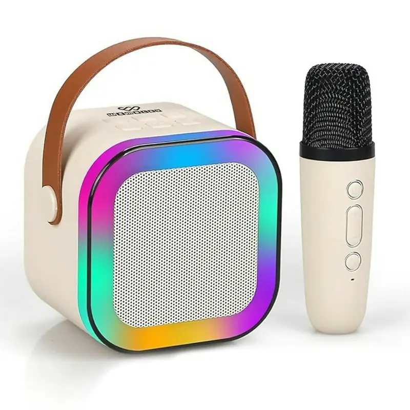 Portable Karaoke Speaker System – Bluetooth 5.3, Wireless Mic, And Dynamic Led Light Effects 1
