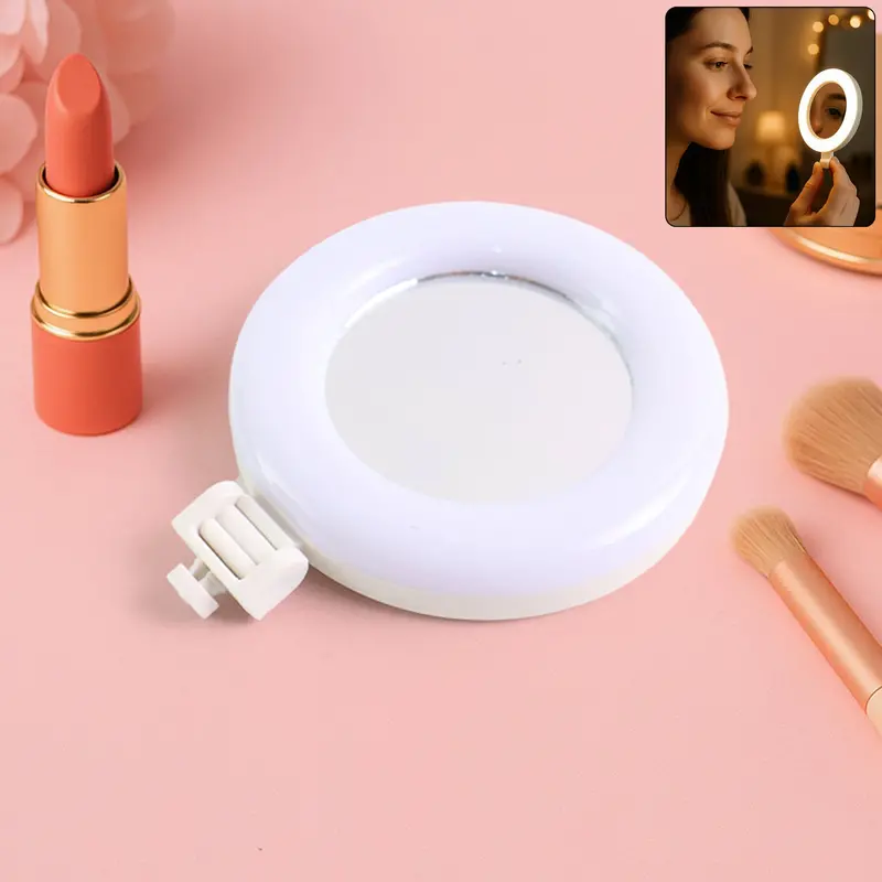Portable Led Ring Light For Phones & Makeup – Usb-Rechargeable Selfie Lamp 1