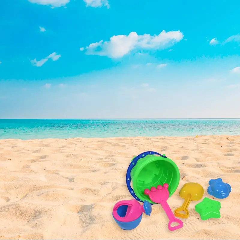 Portable Sandcastle Building Kit – 6-Piece Beach Play Set For Children 1