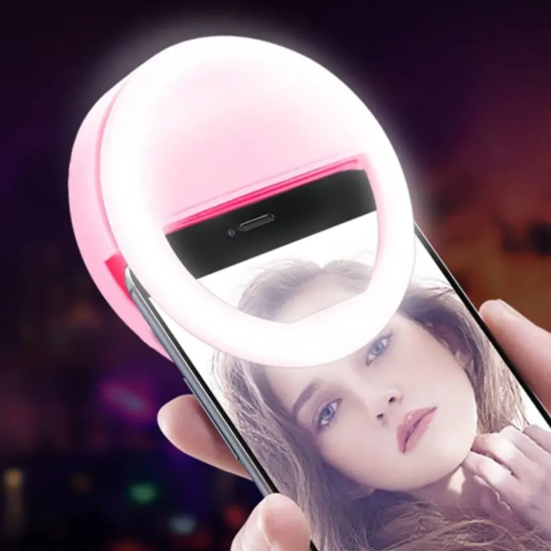 Portable Selfie Ring Light For Phones – Adjustable Brightness (Batteries Not Included) 1
