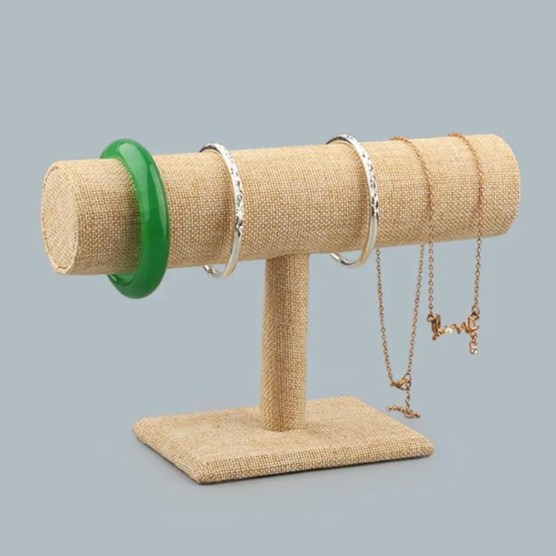Portable T-Bar Jewelry Display Stand – Multi-Use Rack For Bracelets, Watches & Necklaces 1