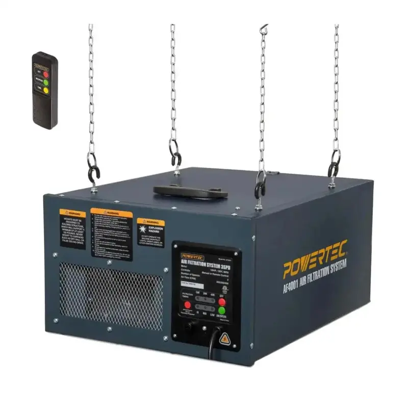 Powertec 3-Speed Remote-Controlled Air Filtration System 1
