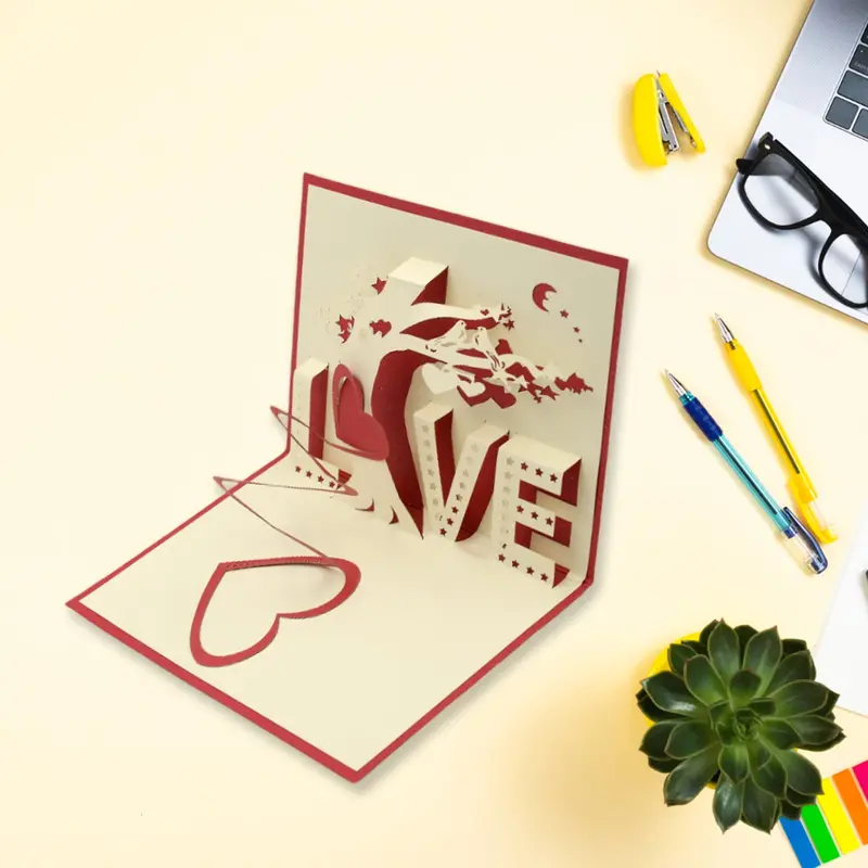 Premium 3D Pop-Up Birthday Greeting Card – Elegant Paper Craft Design 1