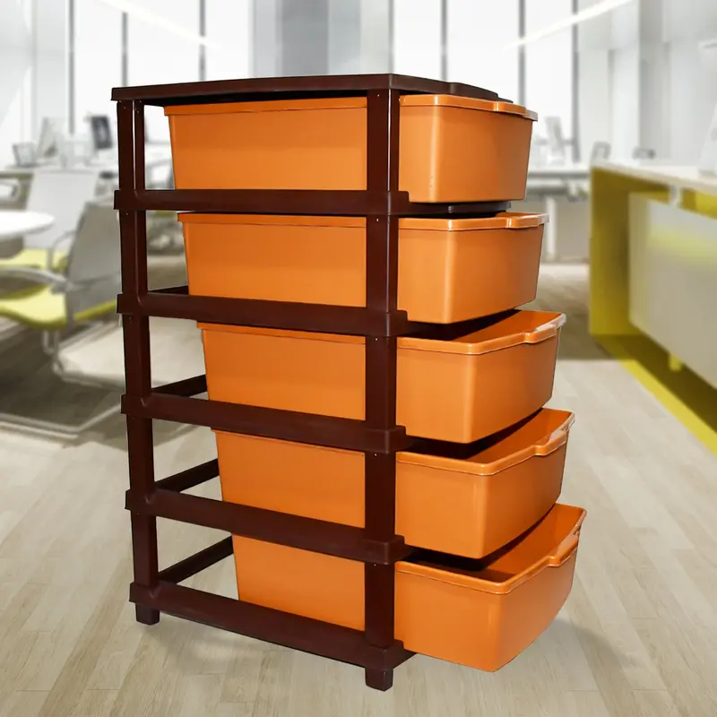 Premium 5-Layer Plastic Storage Drawer – Modular Home & Office Organizer 1