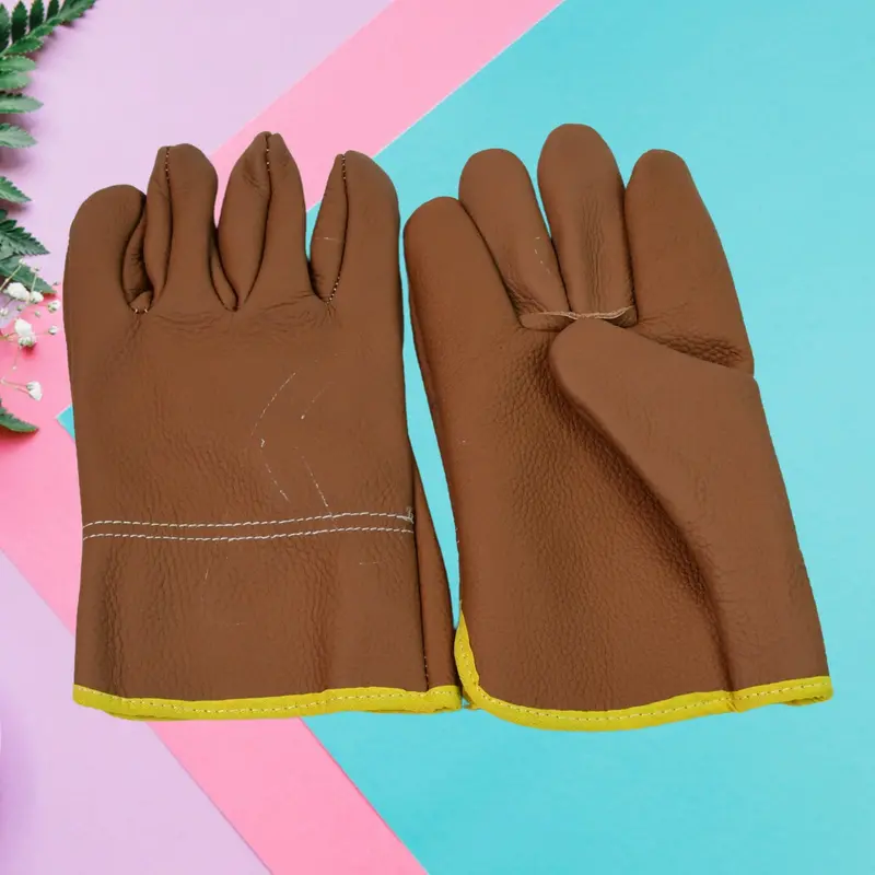 Premium Leather Gardening Gloves – Heavy-Duty Unisex Work Gloves (1 Pair) 1