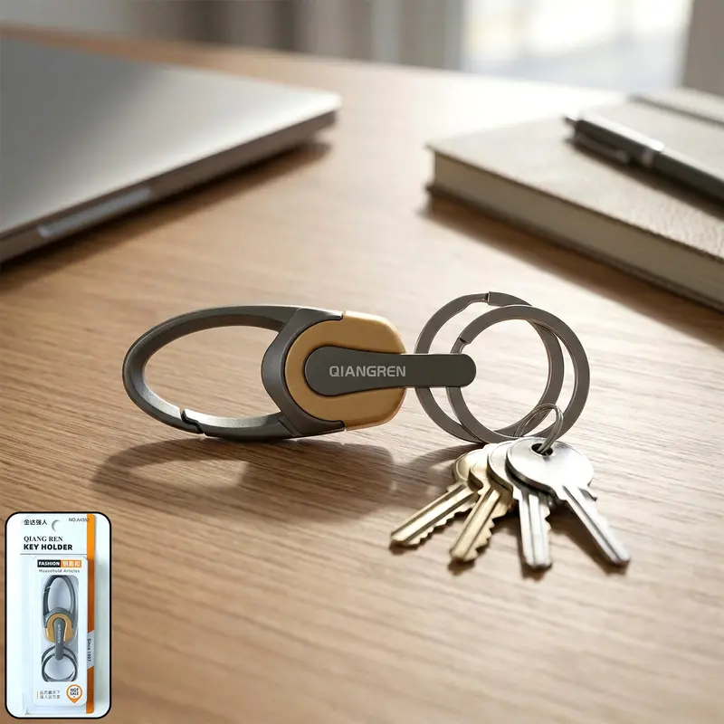 Premium Metal Carabiner Key Holder – Sleek Secure Attachment Clip 1