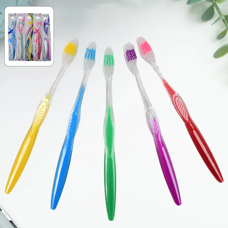 Premium Soft-Bristle Plastic Toothbrush – Color Variety 1