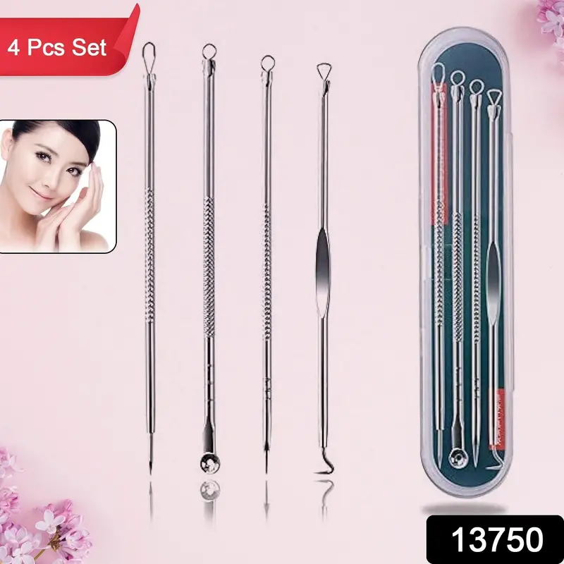 Professional 4-In-1 Blackhead & Blemish Extractor – Stainless Steel Skincare Tool 1