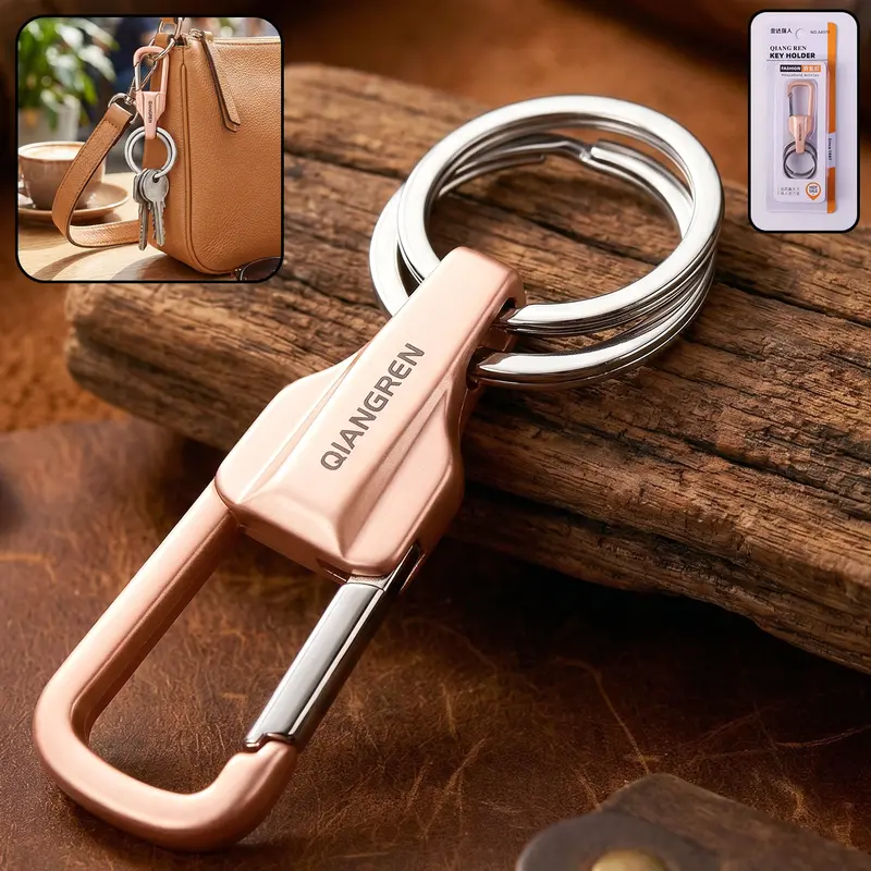 Quick-Release Keychain Organizer – Durable Metal Hook System 1