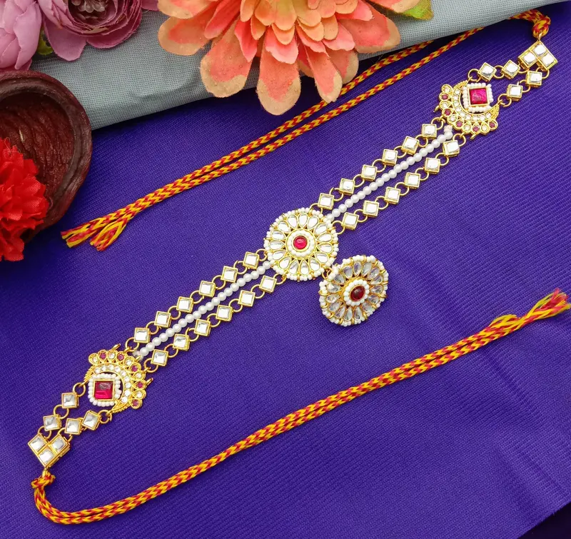 Rajasthani-Style Traditional Mathapatti – Handcrafted Metallic Headpiece 1