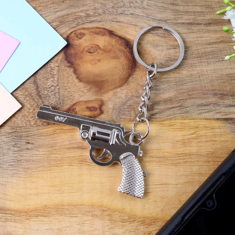 Realistic Gun-Style Keychain – Sleek Metallic Novelty Accessory 1