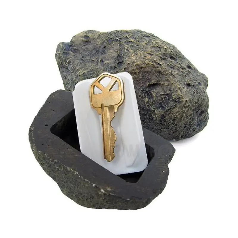Realistic Outdoor Rock Key Safe – Weatherproof Hidden Key Storage For Emergencies (Single Unit) 1