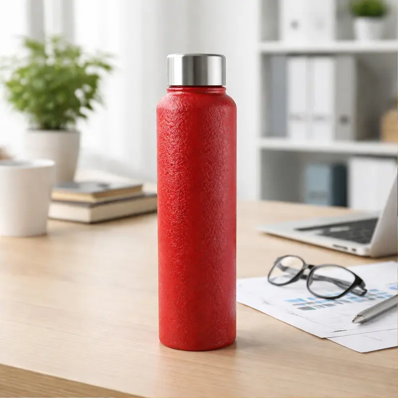 Red Stainless Steel Insulated Water Bottle – 1000Ml Vacuum Thermos (1 Pc) 1