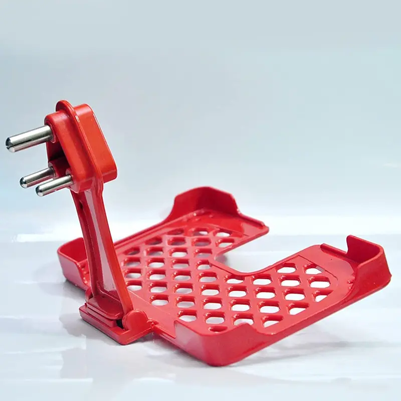 Red Wall-Mounted Charging Stand – Universal Mobile Holder With Cable Management 1