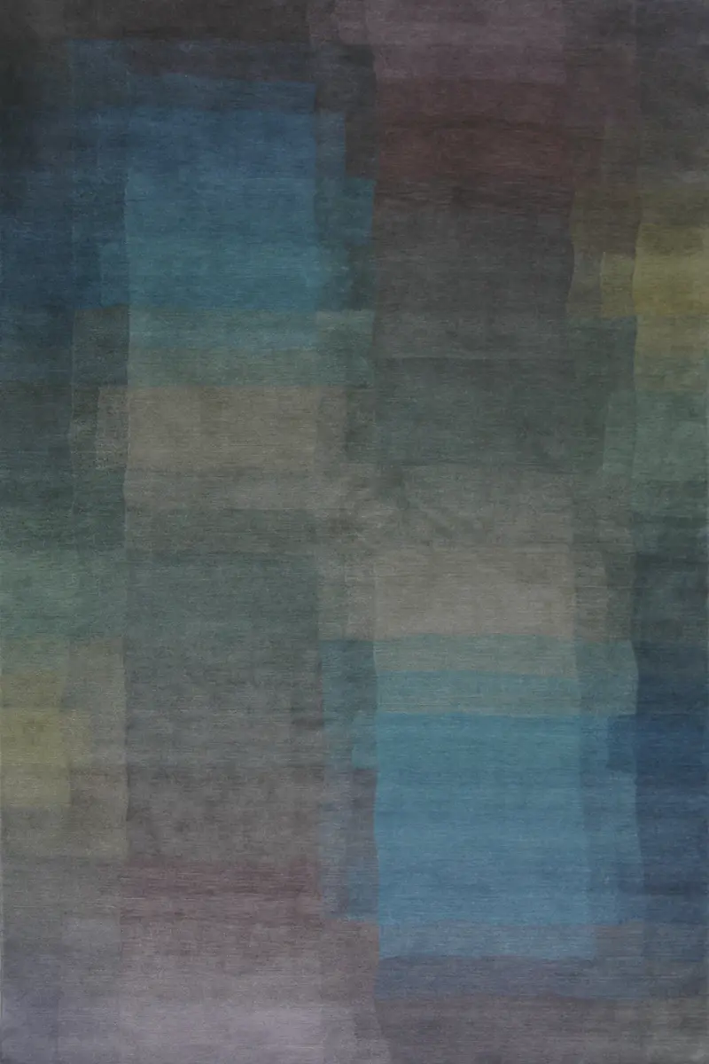 Reflections Teal Rug – Modern Art-Inspired Floor Covering 1