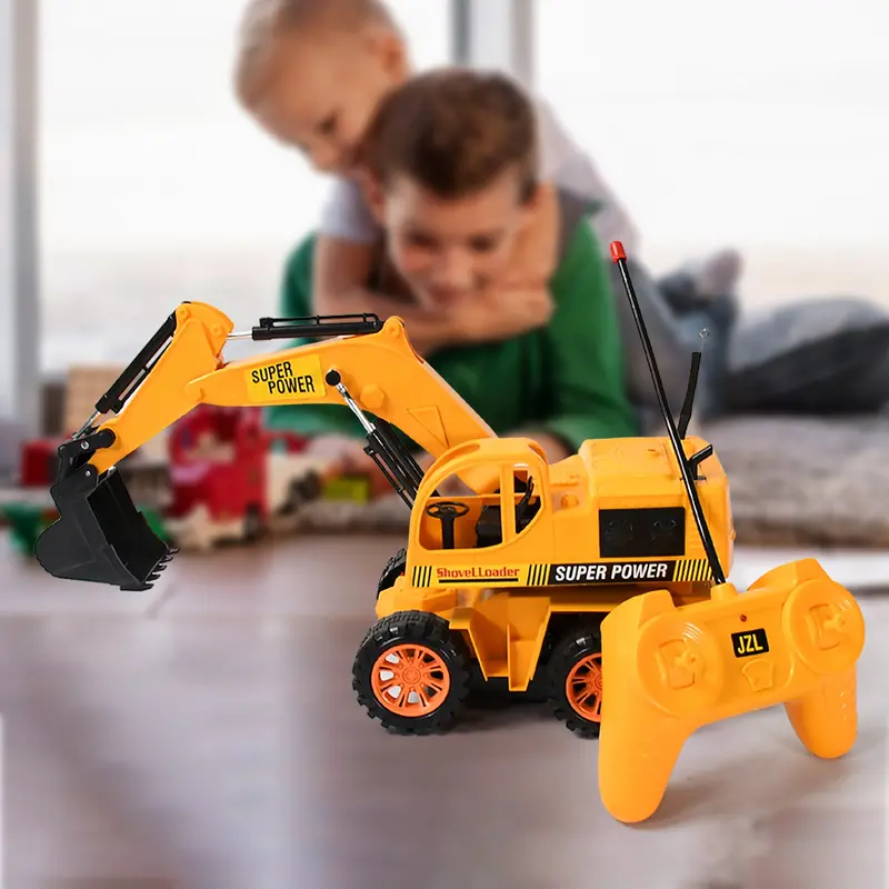 Remote-Controlled Jcb Construction Toy – Realistic Plastic Excavator Truck For Kids 1