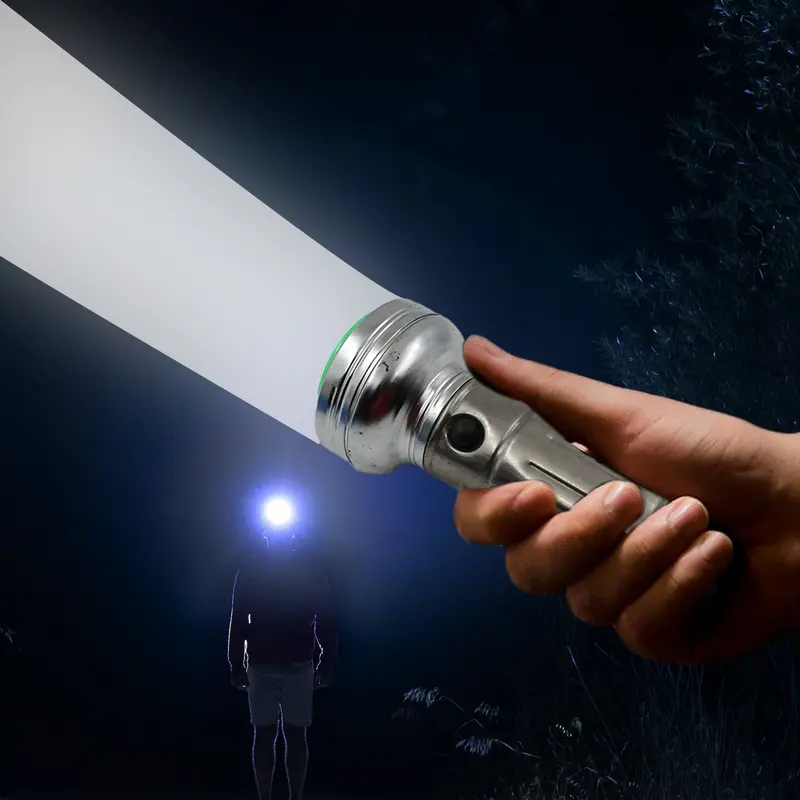 Retro-Style Portable Iron Flashlight – Compact Outdoor Torch With Classic Design 1