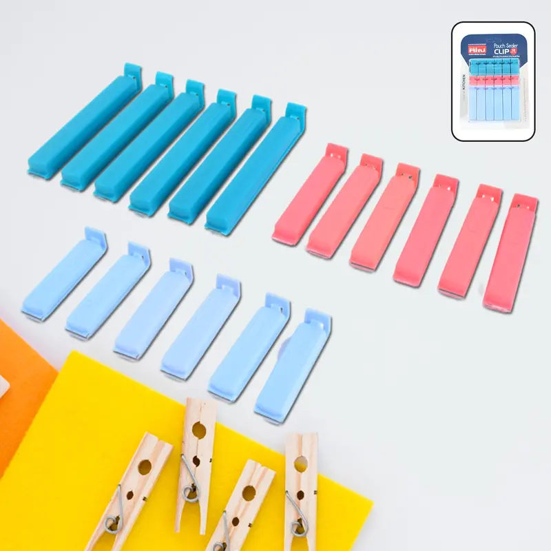 Ritu 18-Piece Reusable Plastic Food Bag Sealer Clip Set 1