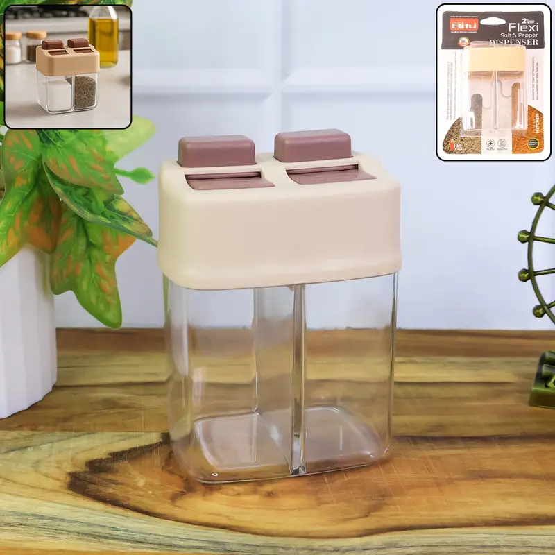 Ritu Premium Dual-Chamber Salt & Pepper Dispenser 1