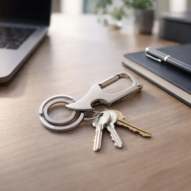 Robust Dual-Ring Keychain – Durable Metal Ring Attachment For Keys & Gear 1