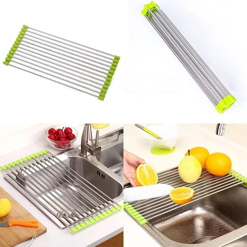Roll-Up Foldable Dish Drying Rack – Space-Saving Sink Organizer 1