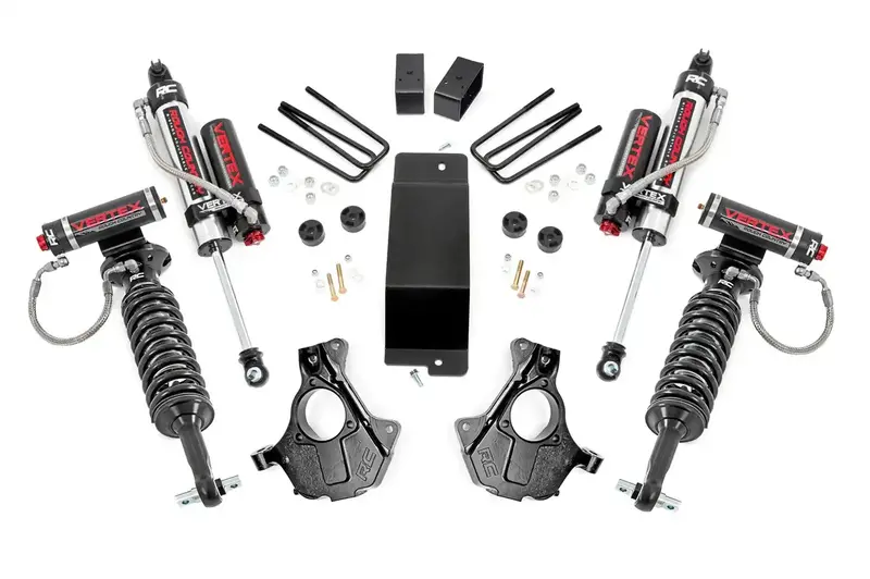 Rough Country 3.5-Inch Suspension Lift Kit With Cast Steel Knuckles & Vertex Shocks 1