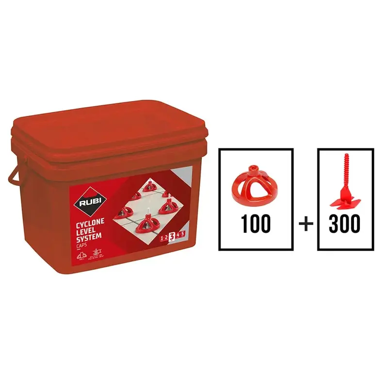 Rubi Cyclone 1/8-Inch Tile Leveling System Starter Kit 1