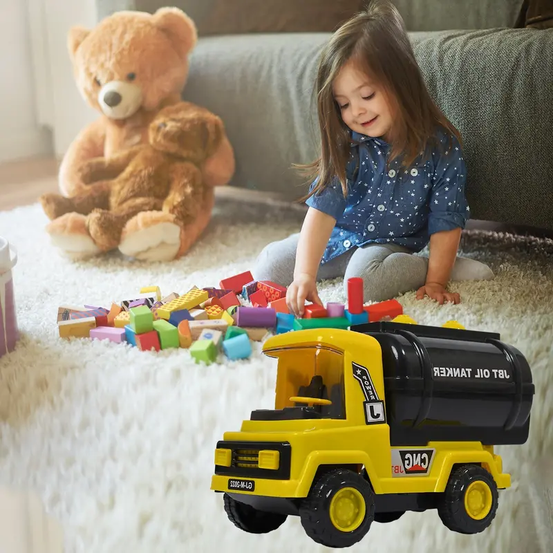 Rugged Friction-Powered Toy Tanker Truck – Realistic Oil/Water Transport Vehicle With Sound 1