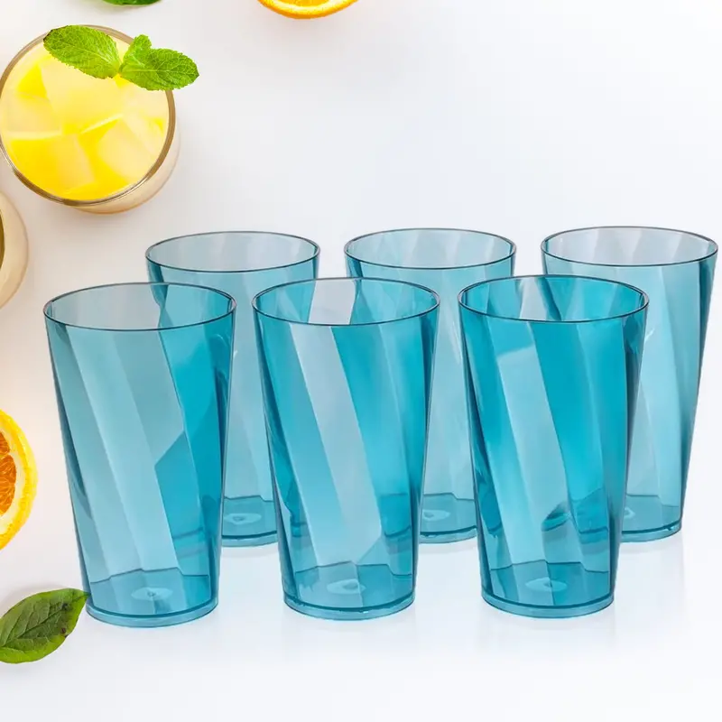 Set Of 6 Clear Glass Drinkware – 300Ml Capacity For Water, Juice & Cocktails 1