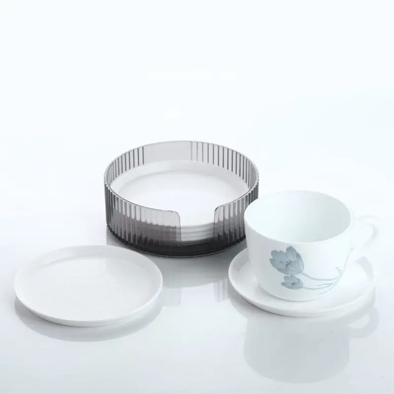 Set Of 6 Protective Coasters – Stylish Tabletop Savers For Coffee Tables 1