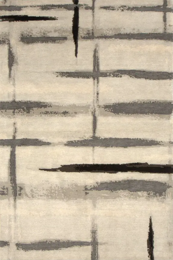Shards Charcoal Rug – Geometric Fragmented Design 1