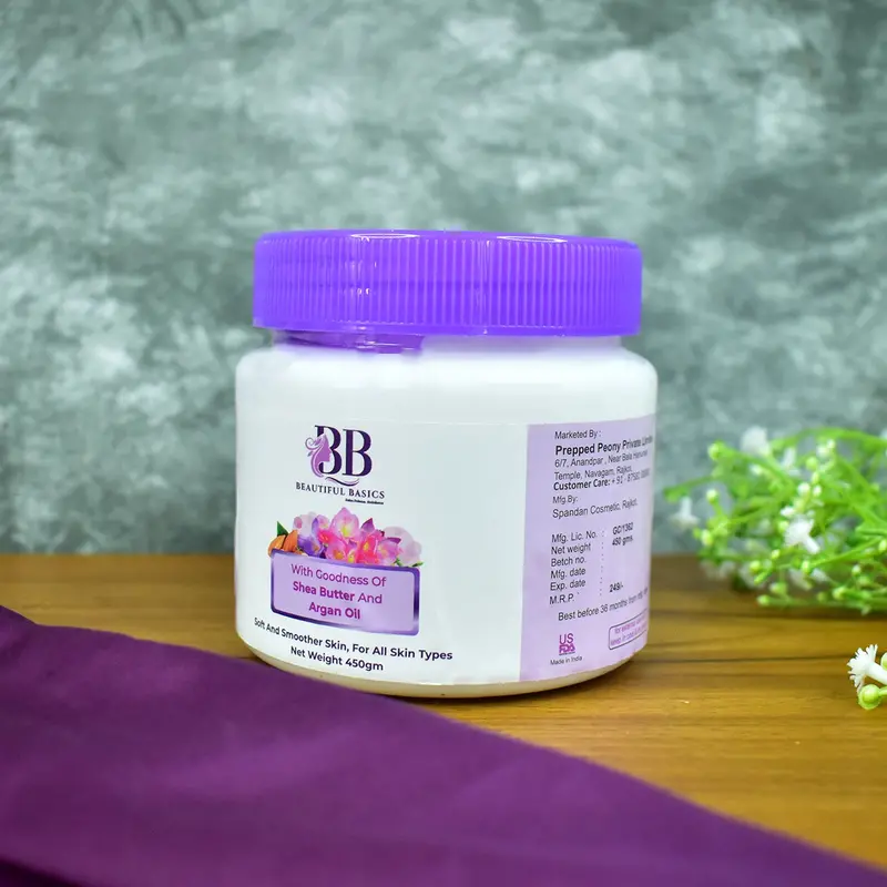 Shea Butter & Argan Oil Body Cream – 450G Nourishing Moisturizer 1