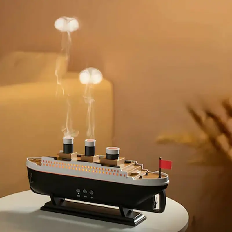 Ship-Shaped Jellyfish Aroma Diffuser & Humidifier – Led Ambient Mist Device 1