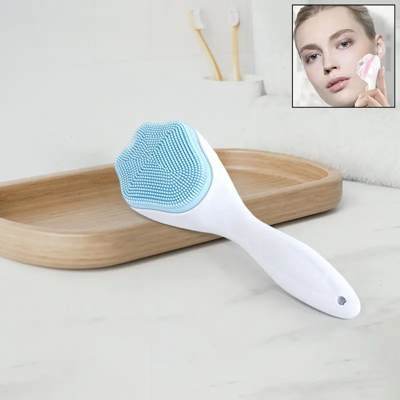 Silicone Facial Exfoliator – Manual Handheld Cleansing Brush (1 Piece) 1