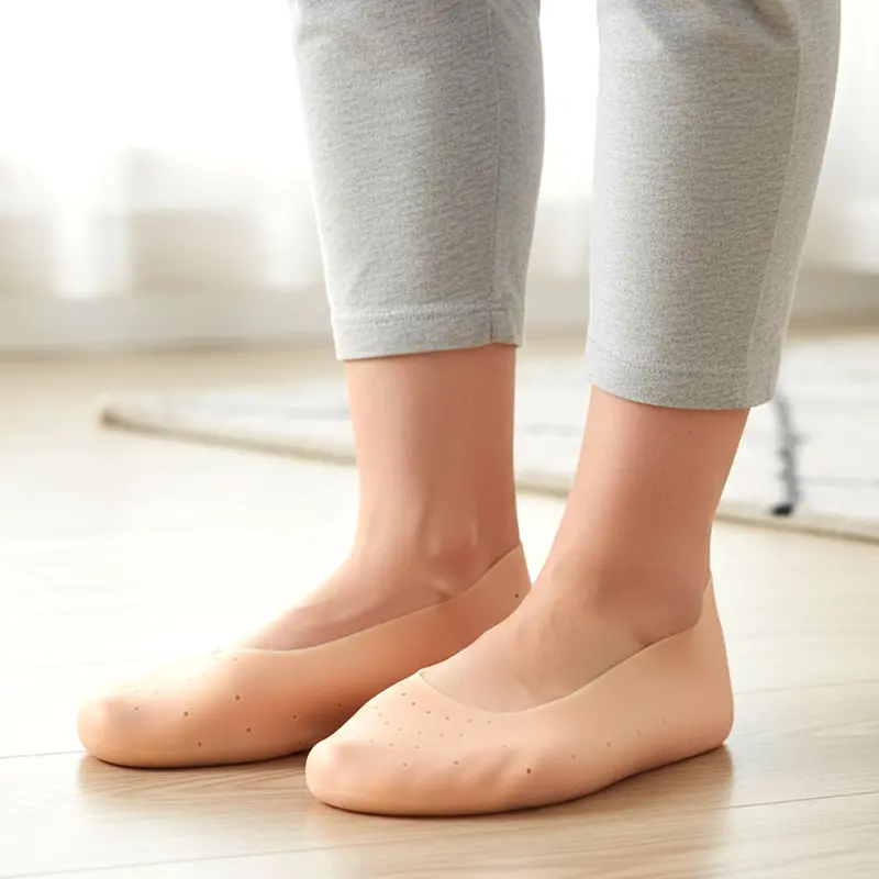 Silicone Heel Protector Socks – Moisturizing Anti-Crack Foot Care Pair 1