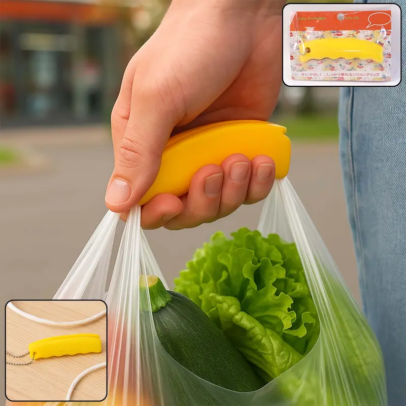 Silicone Keychain Shopping Bag Organizer – Foldable Reusable Carry Pouch 1