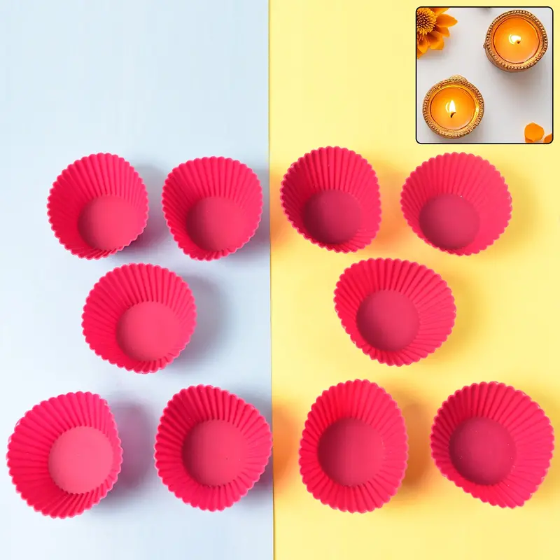 Silicone Mini Cupcake Baking Molds – 10-Piece Set 1