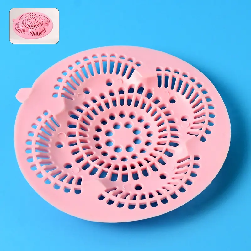 Silicone Sink Drain Hair Catcher With Filter Cover – Universal Fit 1