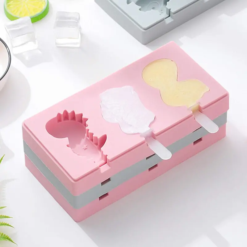 Silicone Summer Popsicle Mold Kit With Reusable Sticks & Lids 1