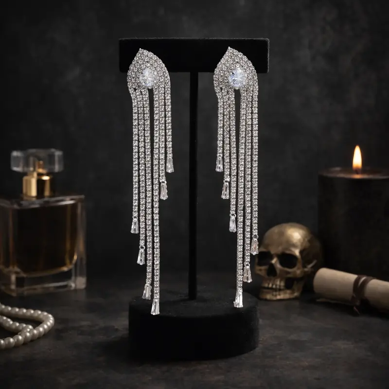 Silver Chandelier Earrings – Elegant Statement Jewelry 1