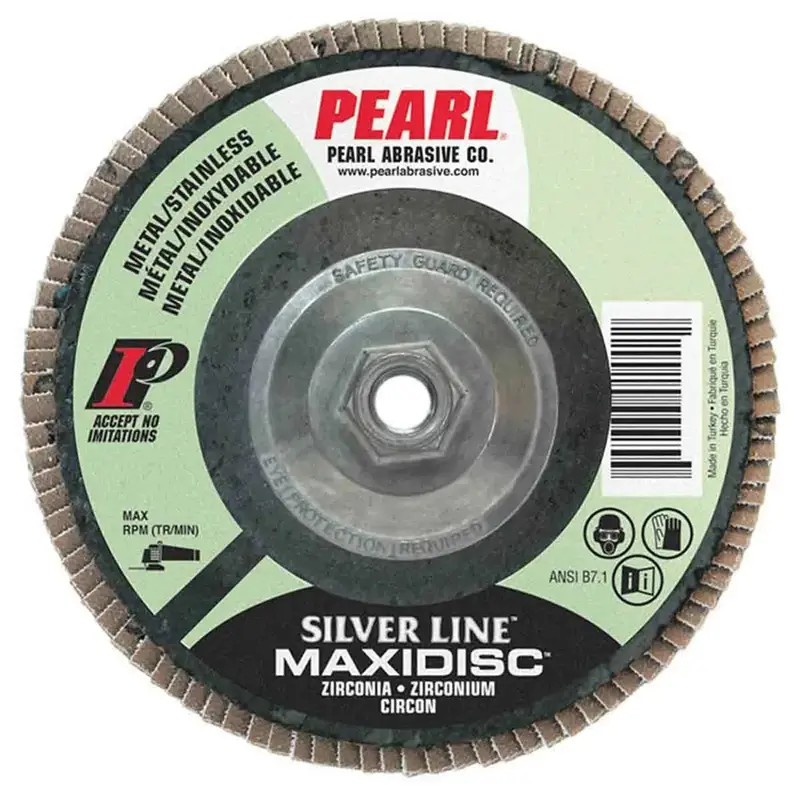 Silver Line Zirconia Maxidisc Flap Disc – 4-1/2", Z60 Grit, T27 Type, 5/8"-11 Arbor 1