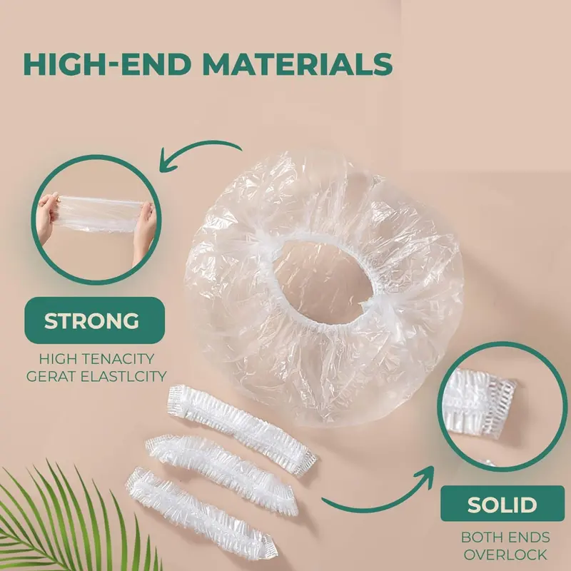 Single-Use Satin-Lined Shower Cap – Disposable Hair Cover For Salon Or Travel 1