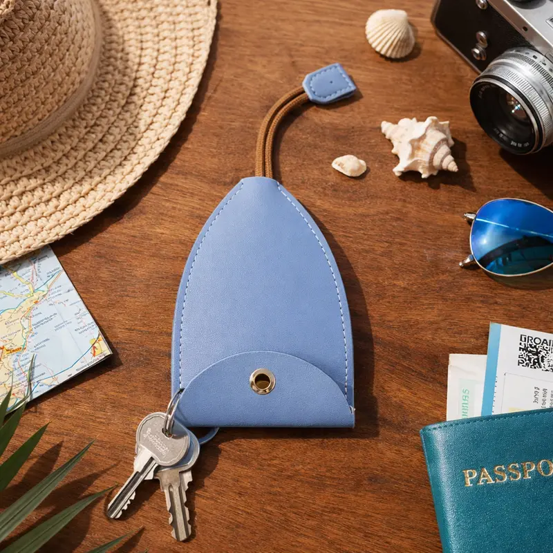 Slim Travel Key Pouch With Wrist Strap – Compact & Secure Accessory Holder 1