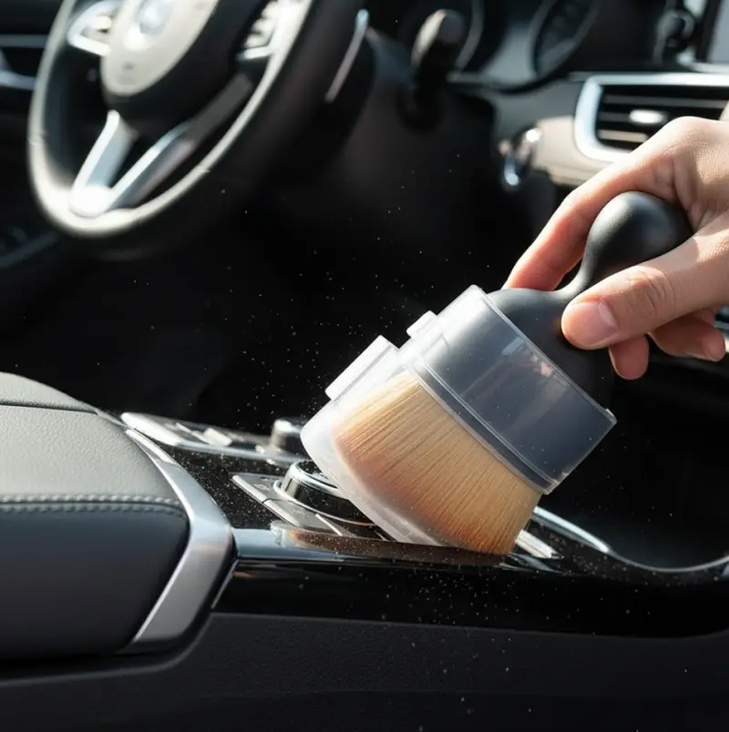 Soft-Bristle Mini Car Interior Cleaning Brush For Detailed Dusting & Maintenance 1