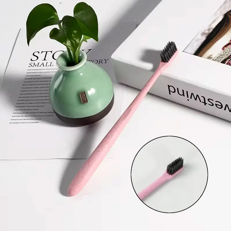 Soft-Bristle Toothbrush With Protective Cover & Tongue Scraper 1