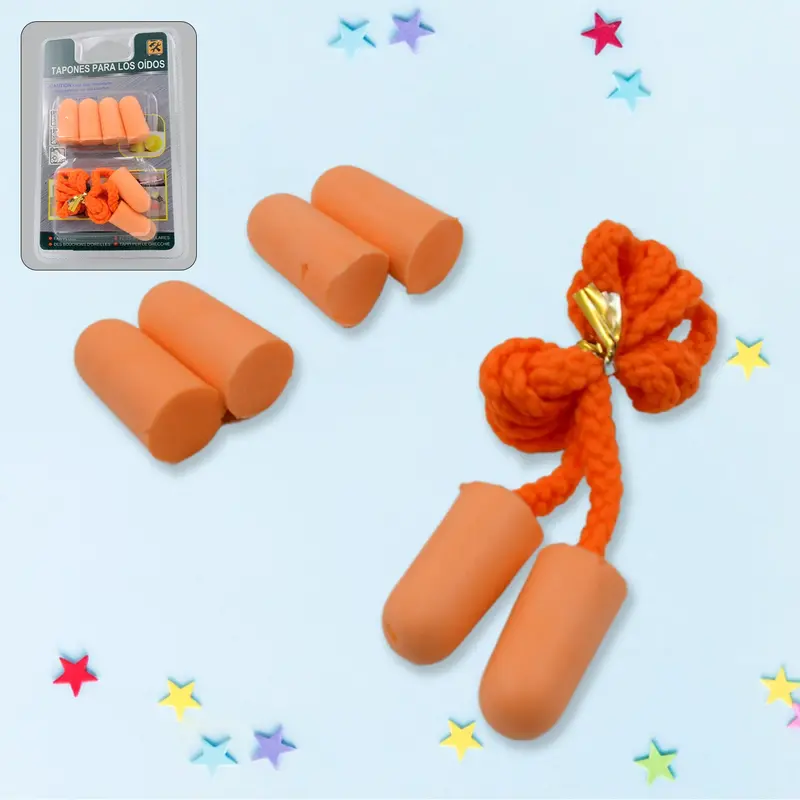 Soft Foam Noise-Reduction Earplugs – Comfortable Hearing Protection For Sleep & Travel (3 Pairs) 1