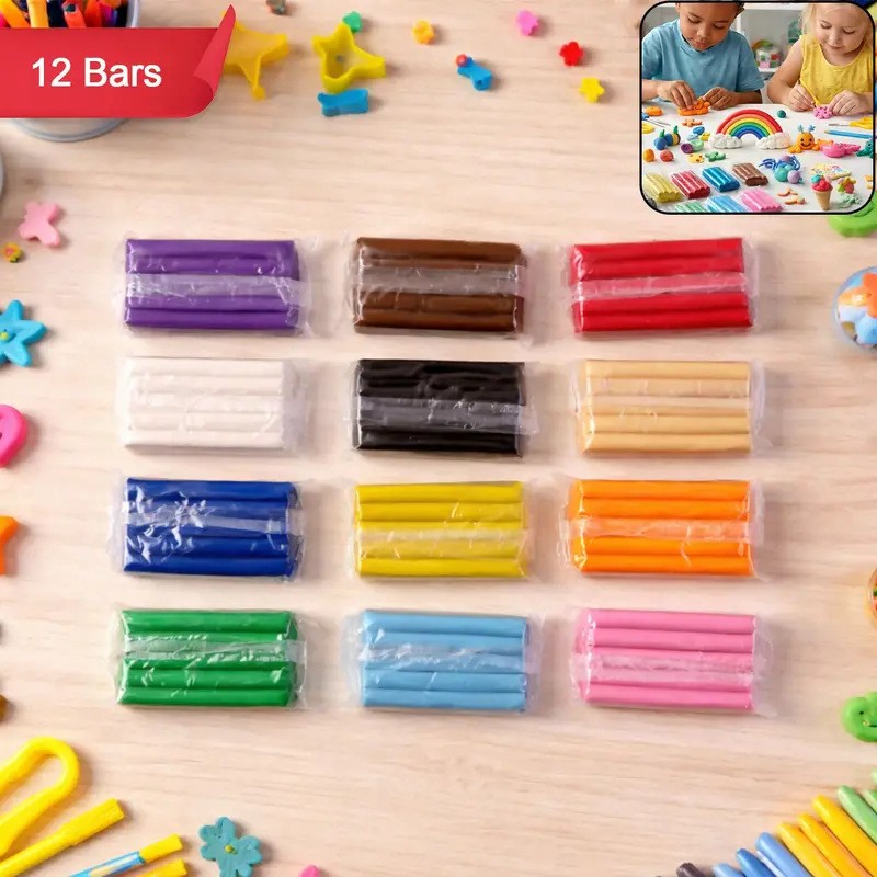 Soft Modeling Clay Set For Kids – Vibrant Multi-Color Diy Art & Craft Kit To Spark Creativity And Learning 2